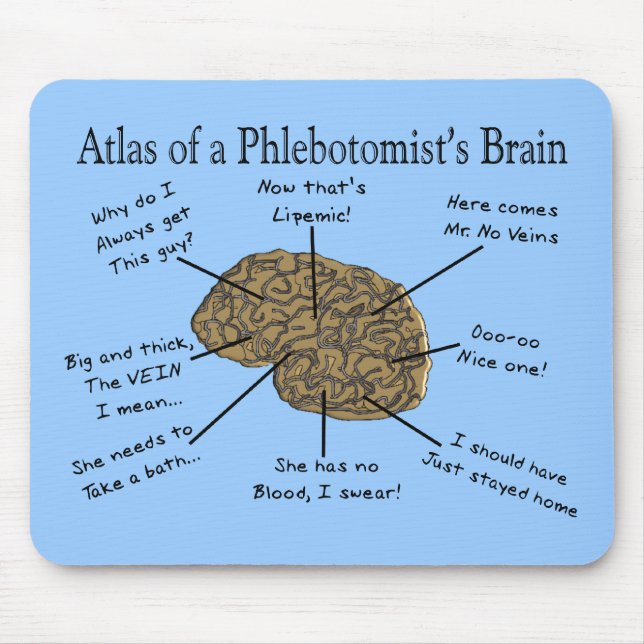 Atlas of a Phlebotomist's Brain Mouse Mat (Front)