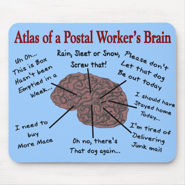 Atlas of a Postal Worker's Brain Mouse Mat (Front)