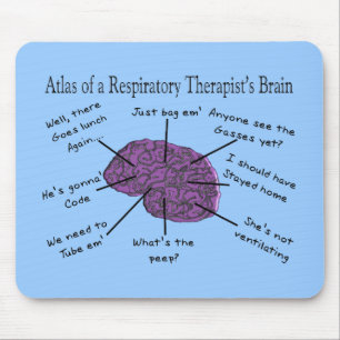 Atlas of a Respiratory Therapist's Brain Mouse Mat