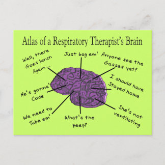 Atlas of a Respiratory Therapist's Brain Postcard