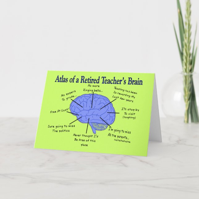 Atlas of a Retired Teacher's Brain Card (Front)