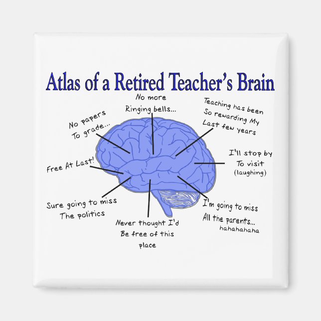 Atlas of a Retired Teacher's Brain Magnet (Front)