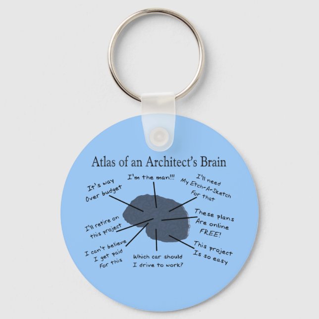 Atlas of an Architect's Brain Key Ring (Front)