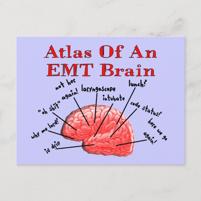 Atlas Of An EMT Brain Postcard (Front)