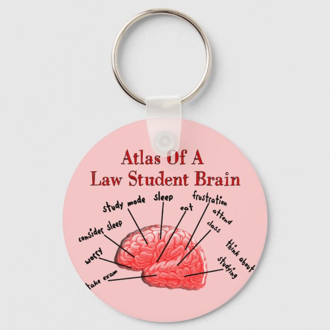 Atlas of Law Student Brain Key Ring (Front)