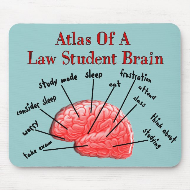 Atlas of Law Student Brain Mouse Mat (Front)
