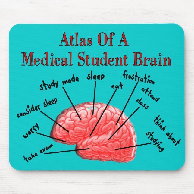 Atlas of Medical Student Brain Mouse Mat (Front)