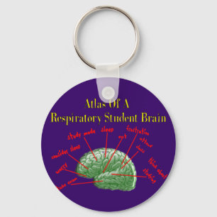Atlas of Respiratory Student Brain Gifts Key Ring