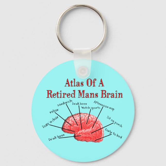 Atlas of Retired Mans Brain Key Ring (Front)