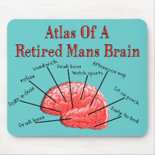 Atlas of Retired Mans Brain Mouse Mat
