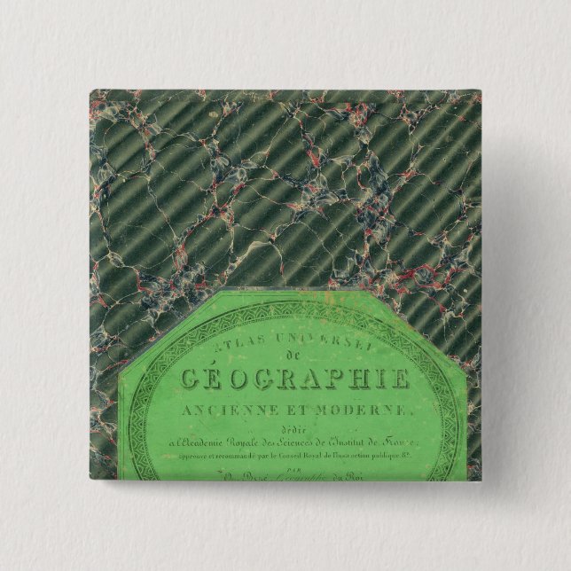 Atlas of Universal Geography 15 Cm Square Badge (Front)