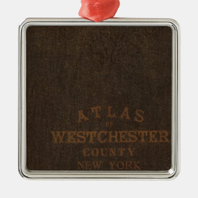 Atlas of Westchester County, NY Metal Tree Decoration (Front)