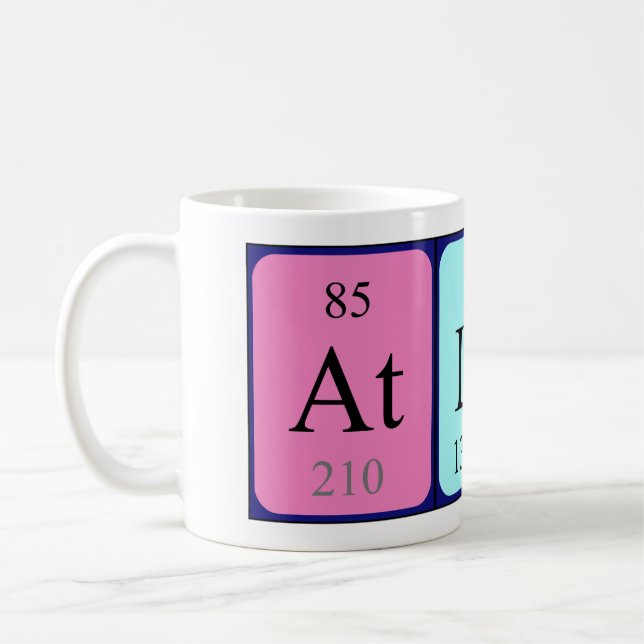 Atlas periodic table name mug (Left)