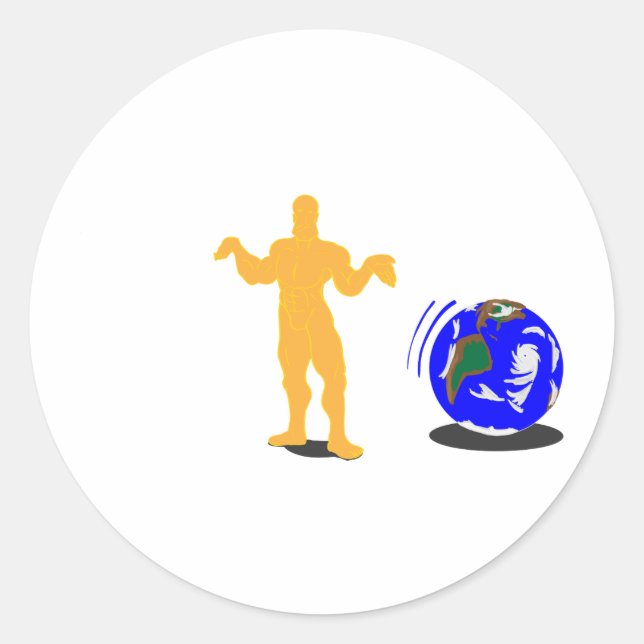 Atlas Shrugged Classic Round Sticker (Front)