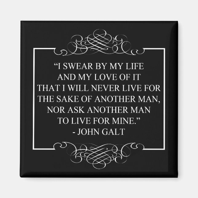 Atlas Shrugged I Swear Magnet (Front)
