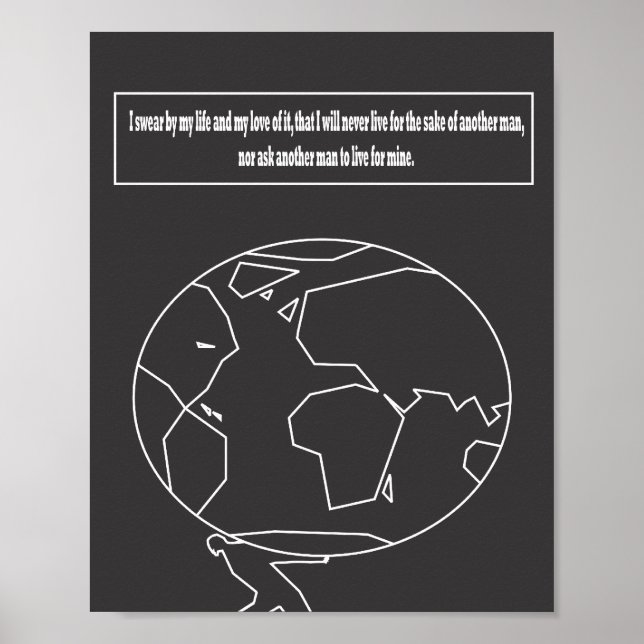 Atlas Shrugged quote Poster (Front)