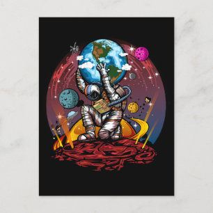 Atlas Space Man Holiday Postcard