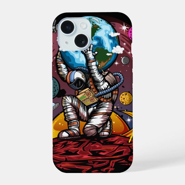 Atlas Space Man iPhone 15 Case (Back)