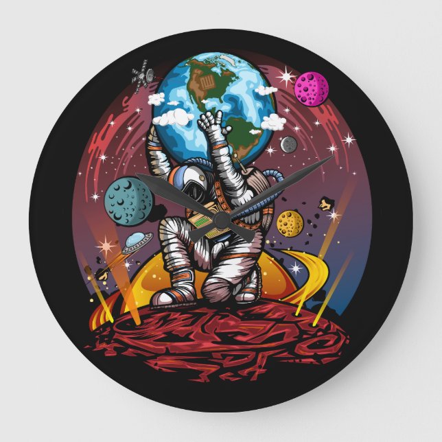 Atlas Space Man Large Clock (Front)