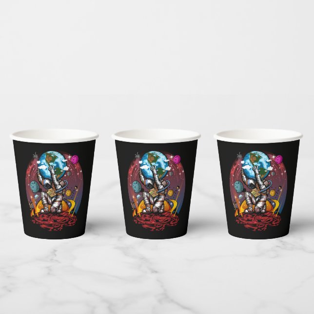 Atlas Space Man Paper Cups (Multi)
