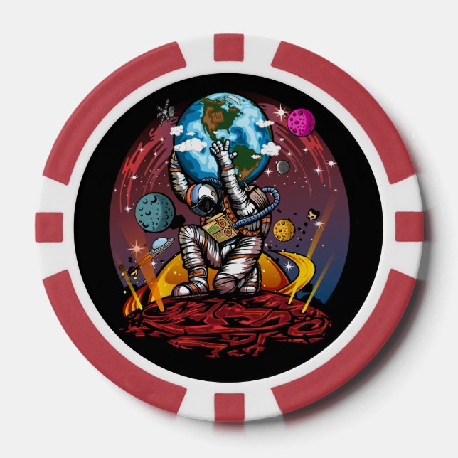 Atlas Space Man Poker Chips (Front)