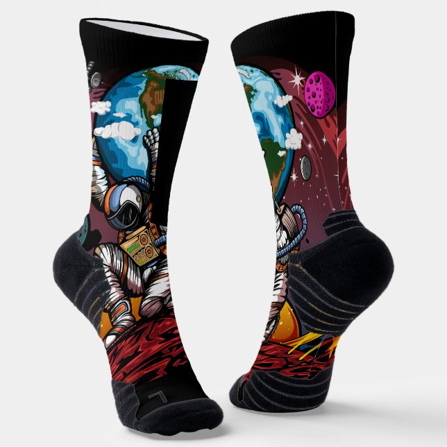 Atlas Space Man Socks (Angled)