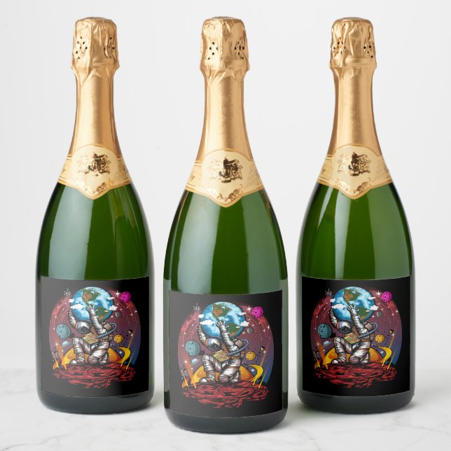 Atlas Space Man Sparkling Wine Label (Bottles)
