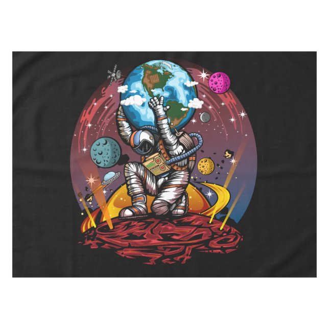 Atlas Space Man Tablecloth (Front (Horizontal))