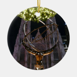 Atlas & St. Patrick's Cathedral - Ceramic Tree Decoration