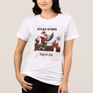 Atlas Stork Morocco Football 2026 Sports Mascot Tri-Blend Shirt