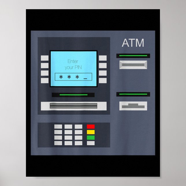 ATM Machine and Mummy Halloween Costume Poster (Front)