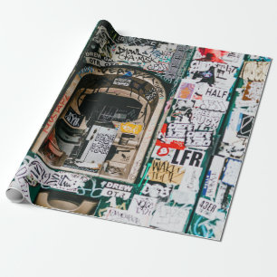 ATM MACHINE WITH GRAFFITI WRAPPING PAPER