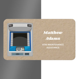 ATM Maintenance Kraft Business Card