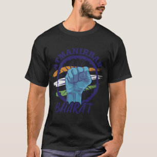 Atmanirbhar Bharat India Flag Slogan Quote    T-Shirt
