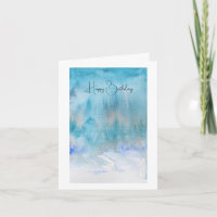 Atmosphere Birthday Card in Blue-Greens