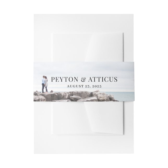 Atmosphere Landscape Photo Wedding Bellyband Invitation Belly Band (Front Example)