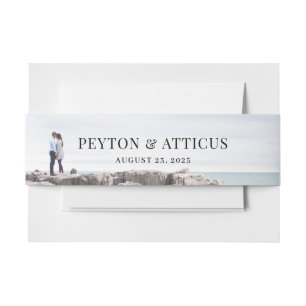 Atmosphere Landscape Photo Wedding Bellyband Invitation Belly Band