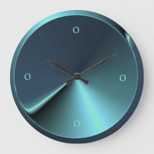 Atmospheric Blue/Green Teal Kitchen Large Clock