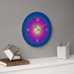 Atmospheric Bluegreen with Purple Centre Clock
