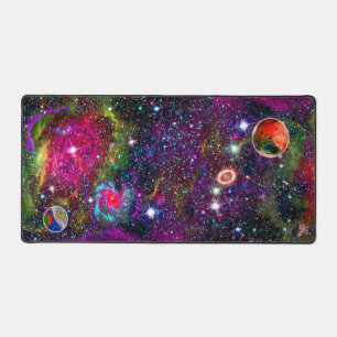 Atmospheric Crowded Cosmos Desk Mat