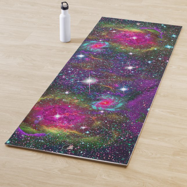 Atmospheric Star Field Yoga Mat (In Situ)