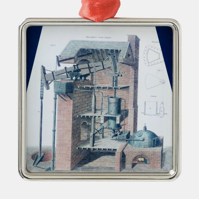 Atmospheric Steam Engine Metal Tree Decoration (Front)
