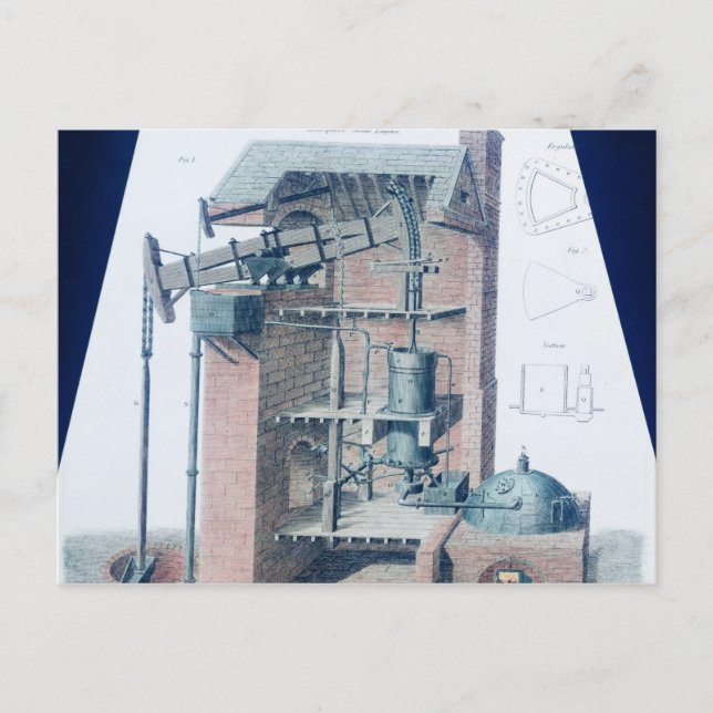 Atmospheric Steam Engine Postcard (Front)