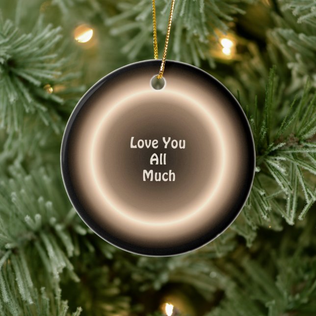 Atmospheric Tan /Cream Circle  Christmas Ornament (Tree)