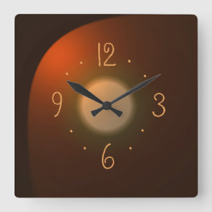 Atmospheric Tan with Gold Numerals> Plain Clocks