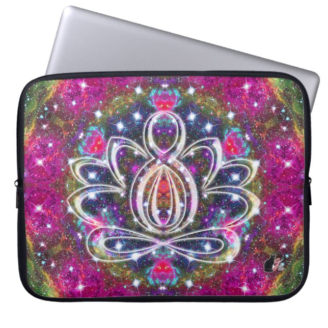 Atmospheric Zen Lotus Laptop Sleeve (Front)