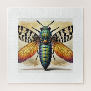 Atoconeura dragonfly 180924IREF217 - Watercolor Jigsaw Puzzle