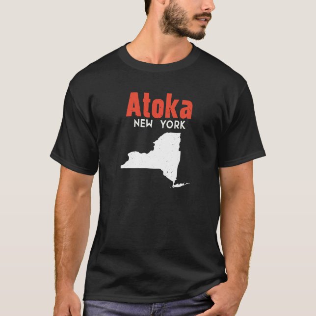 Atoka New York Usa State America Travel New Yorker T-Shirt (Front)