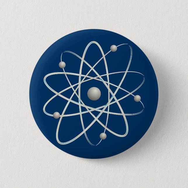 Atom (007) 6 cm round badge (Front)