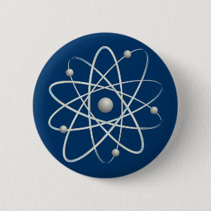 Atom (007) 6 cm round badge